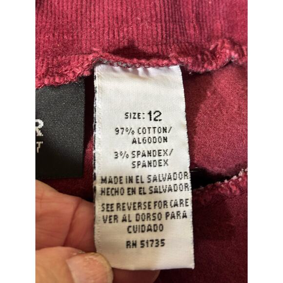 Vintage Sag Harbor cranberry corduroy pantsuit, 90s minimalist, fall capsule - Picture 11 of 11